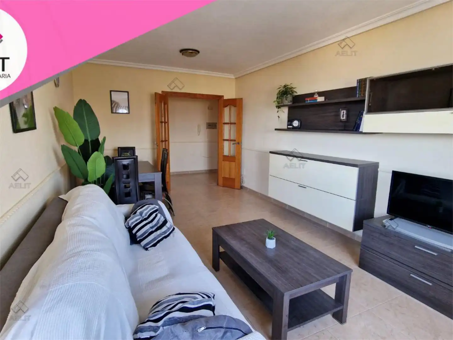 Flat for sale in Avenida de Sudamérica, 1, El Sabinar – Urbanizaciones – Las Marinas – Playa Serena Living room of Flat for sale in Roquetas de Mar with Terrace, Swimming Pool and Furnished