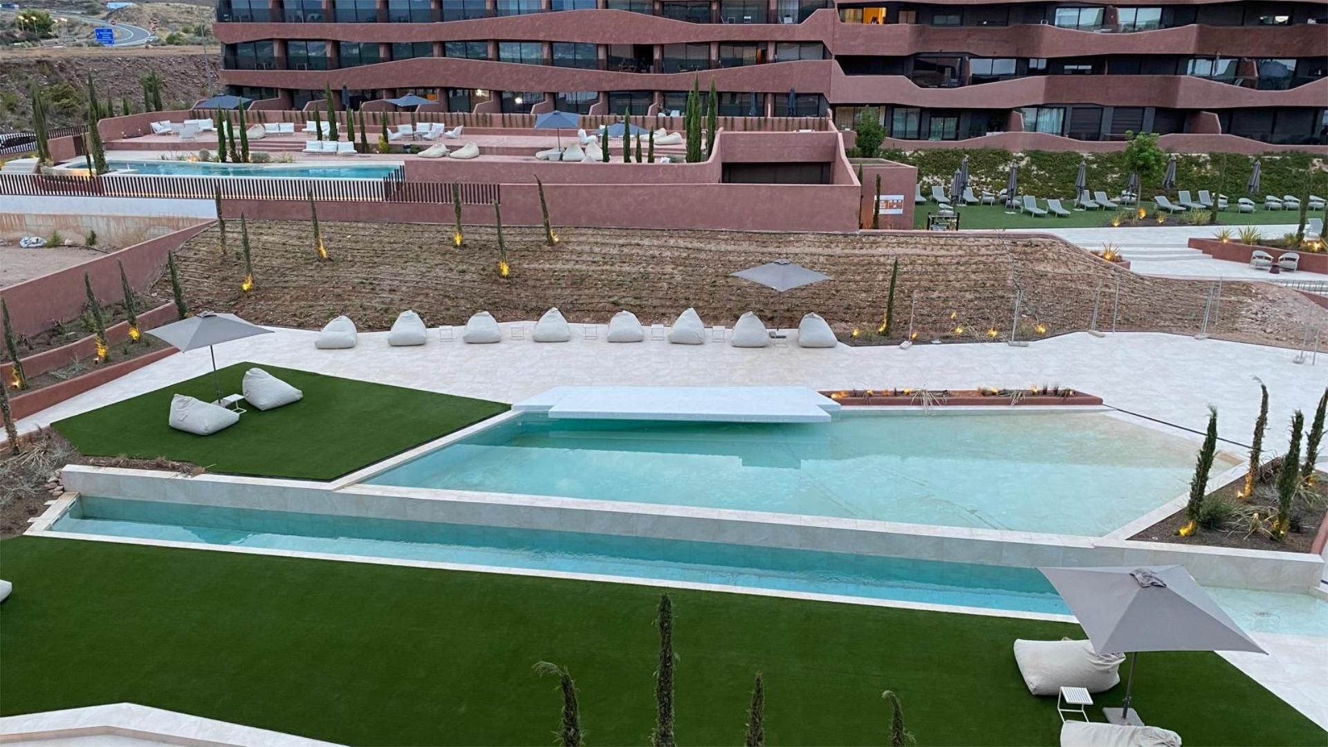 Swimming pool of Apartment to rent in  Murcia Capital  with Air Conditioner, Heating and Private garden