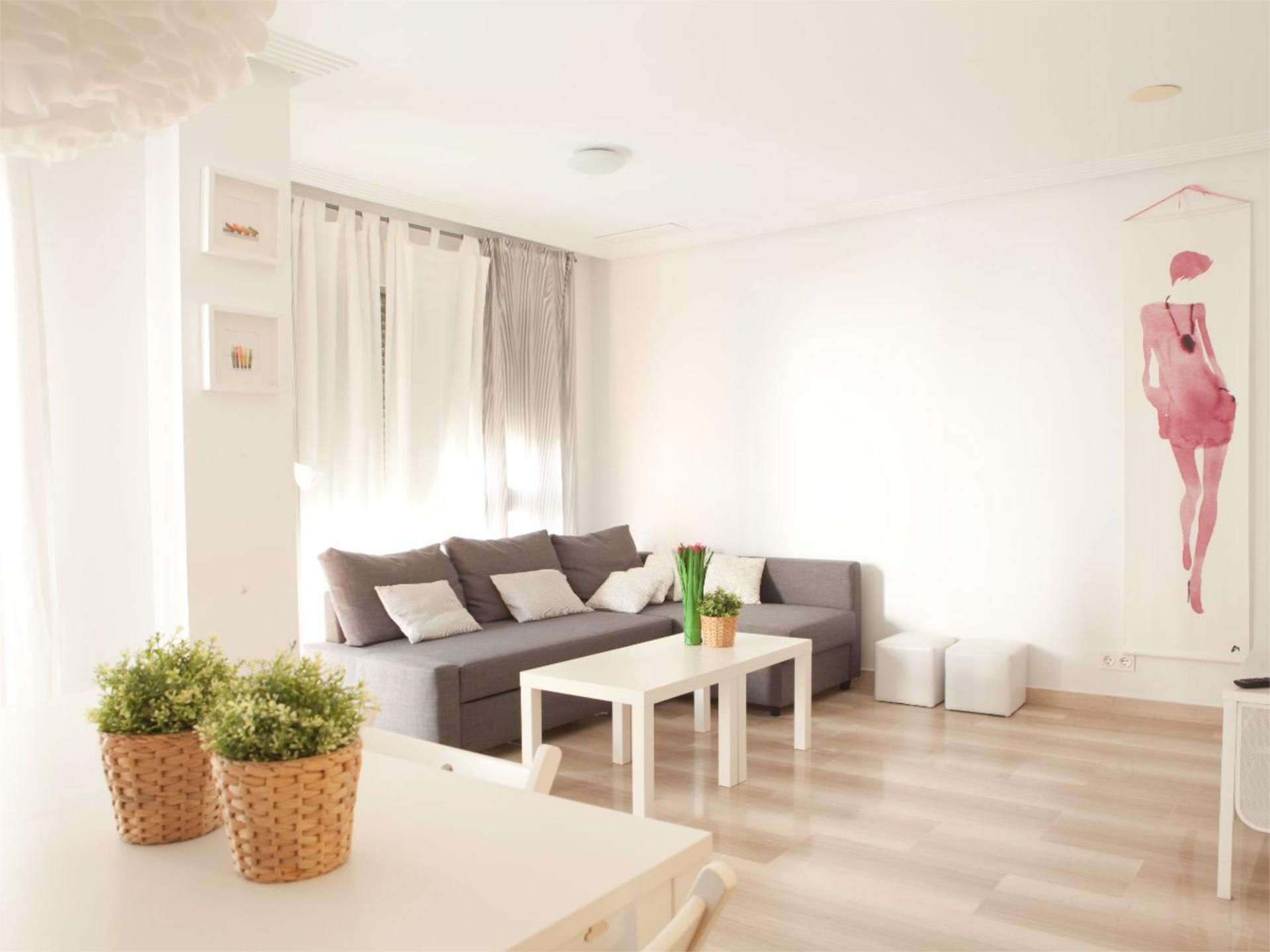Living room of Flat for sale in Santa Pola  with Air Conditioner, Parquet flooring and Storage room