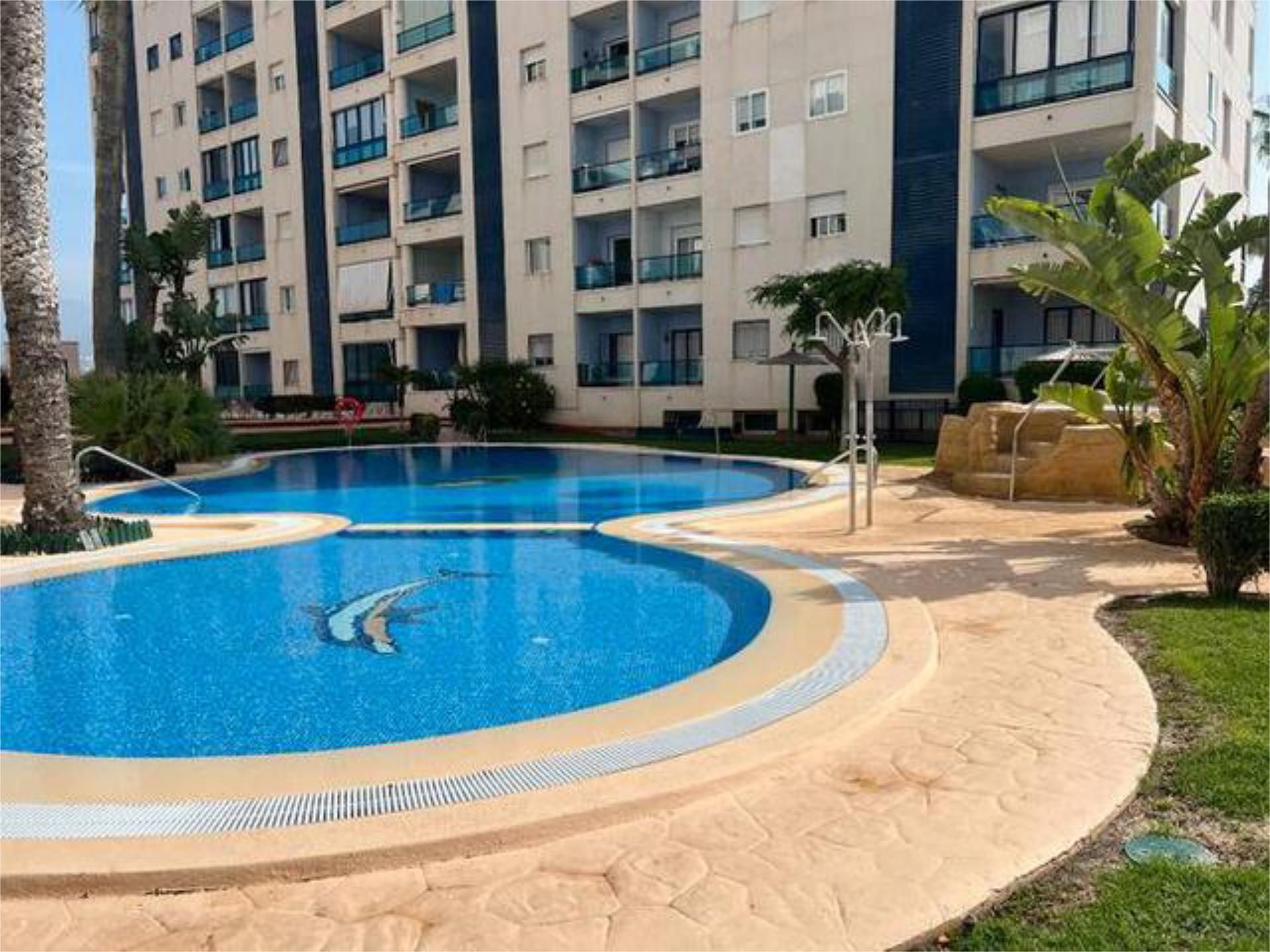 Piscina de Apartament de lloguer en Villajoyosa / La Vila Joiosa amb Jardí privat, Terrassa i Traster