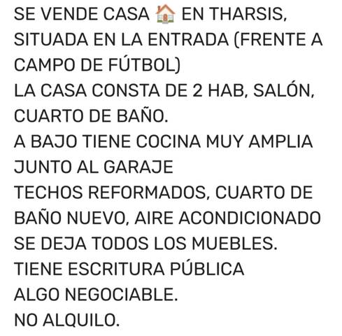Planta baja en Venta en Calle Málaga, 19 en Tharsis