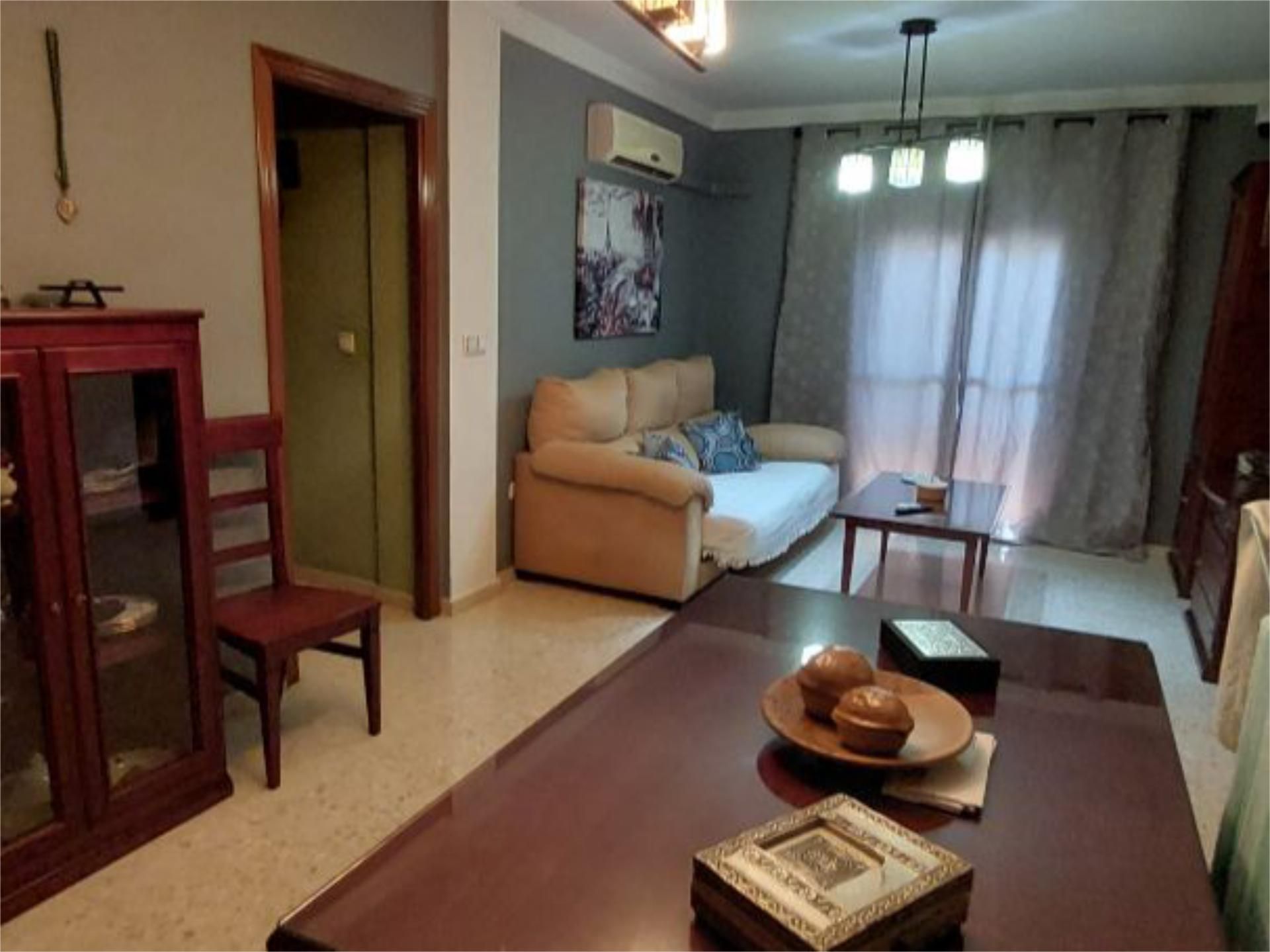 Living room of Flat for sale in Gibraleón  with Air Conditioner, Terrace and Furnished