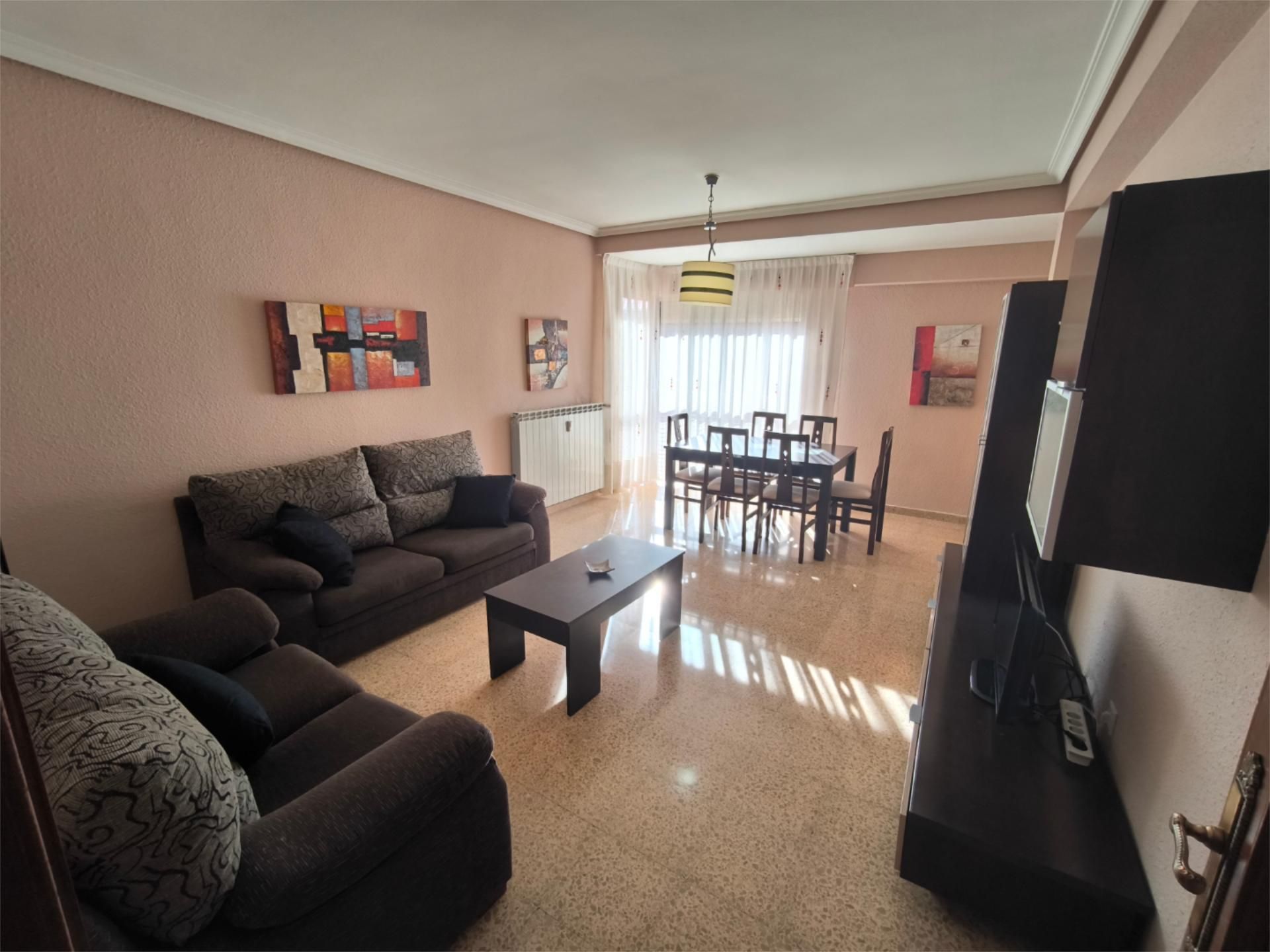 Living room of Flat to share in  Teruel Capital  with Heating, Terrace and Furnished
