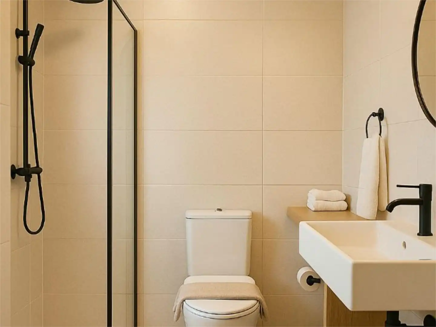 Flat for sale in Pasaje Aránzazu, 6, Los Castillejos - La Trinidad Bathroom of Flat for sale in Málaga with Air Conditioner and Furnished