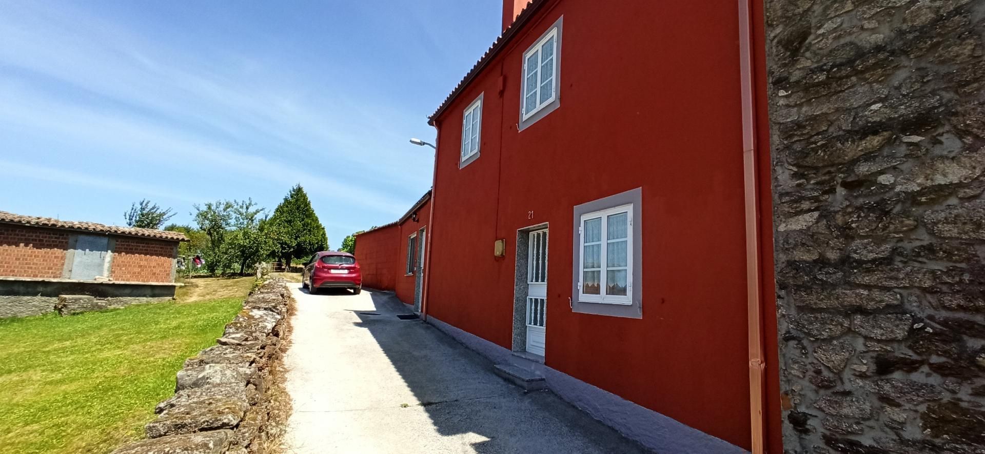 Exterior view of House or chalet for sale in Agolada  with Private garden, Parquet flooring and Furnished