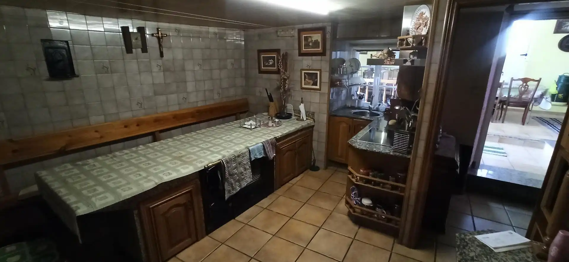 Cuina de Casa o xalet en venda en Agolada amb Jardí privat, Parquet i Moblat