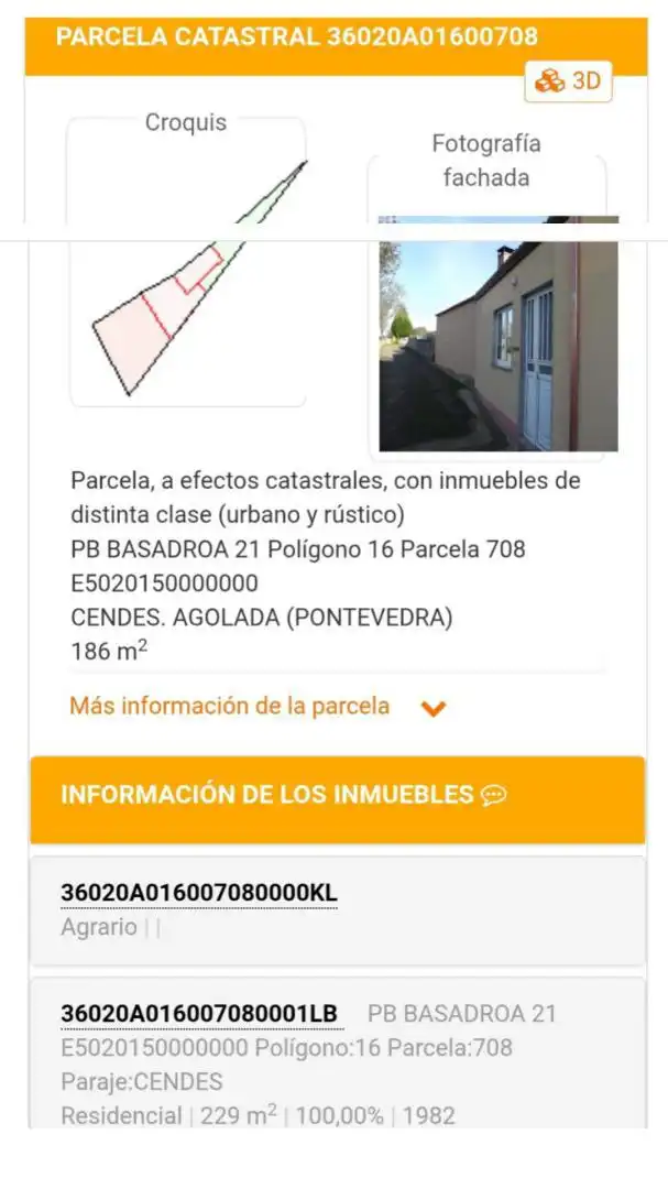 Vista exterior de Casa o xalet en venda en Agolada amb Jardí privat, Parquet i Moblat