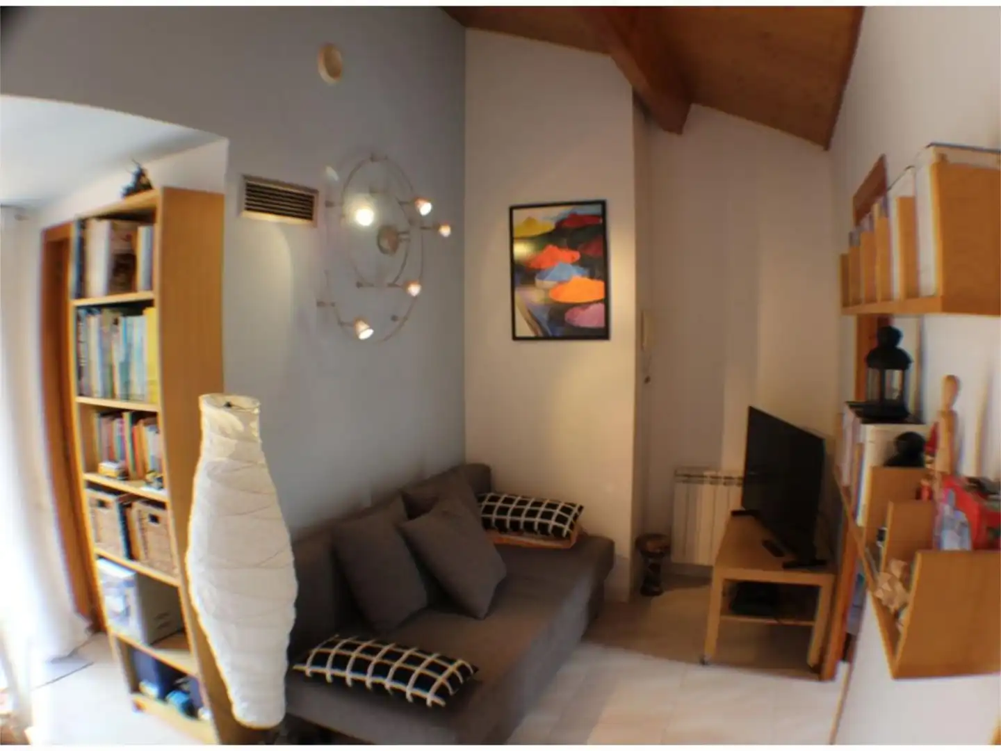 Wohnzimmer von Wohnung zum Verkauf in Alcañiz mit Klimaanlage, Heizung und Privatgarten