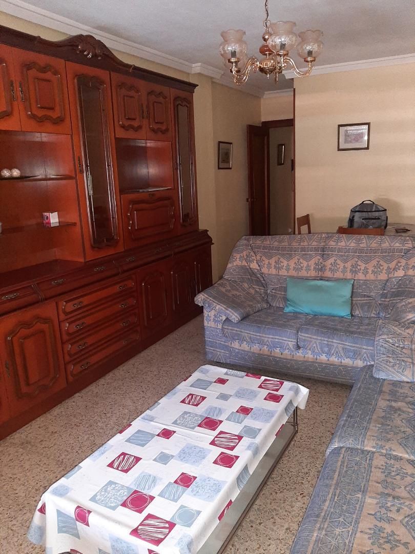 Living room of Flat to share in Salamanca Capital  with Heating, Private garden and Furnished
