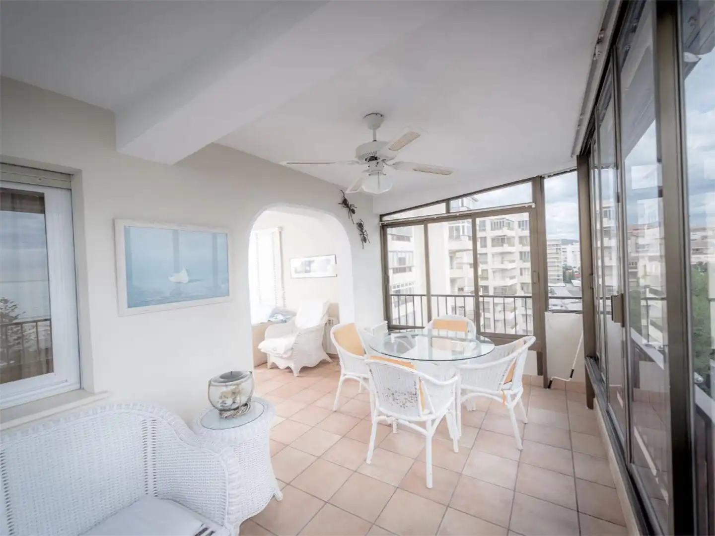 Comedor de Apartamento de alquiler en Benicasim / Benicàssim con Calefacción, Jardín privado y Terraza