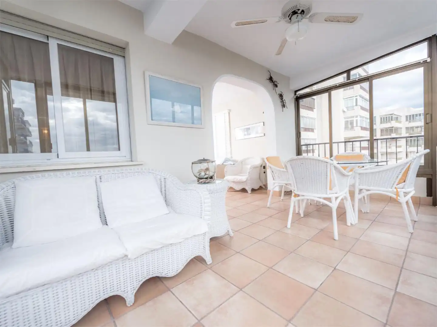 Terraza de Apartamento de alquiler en Benicasim / Benicàssim con Calefacción, Jardín privado y Terraza