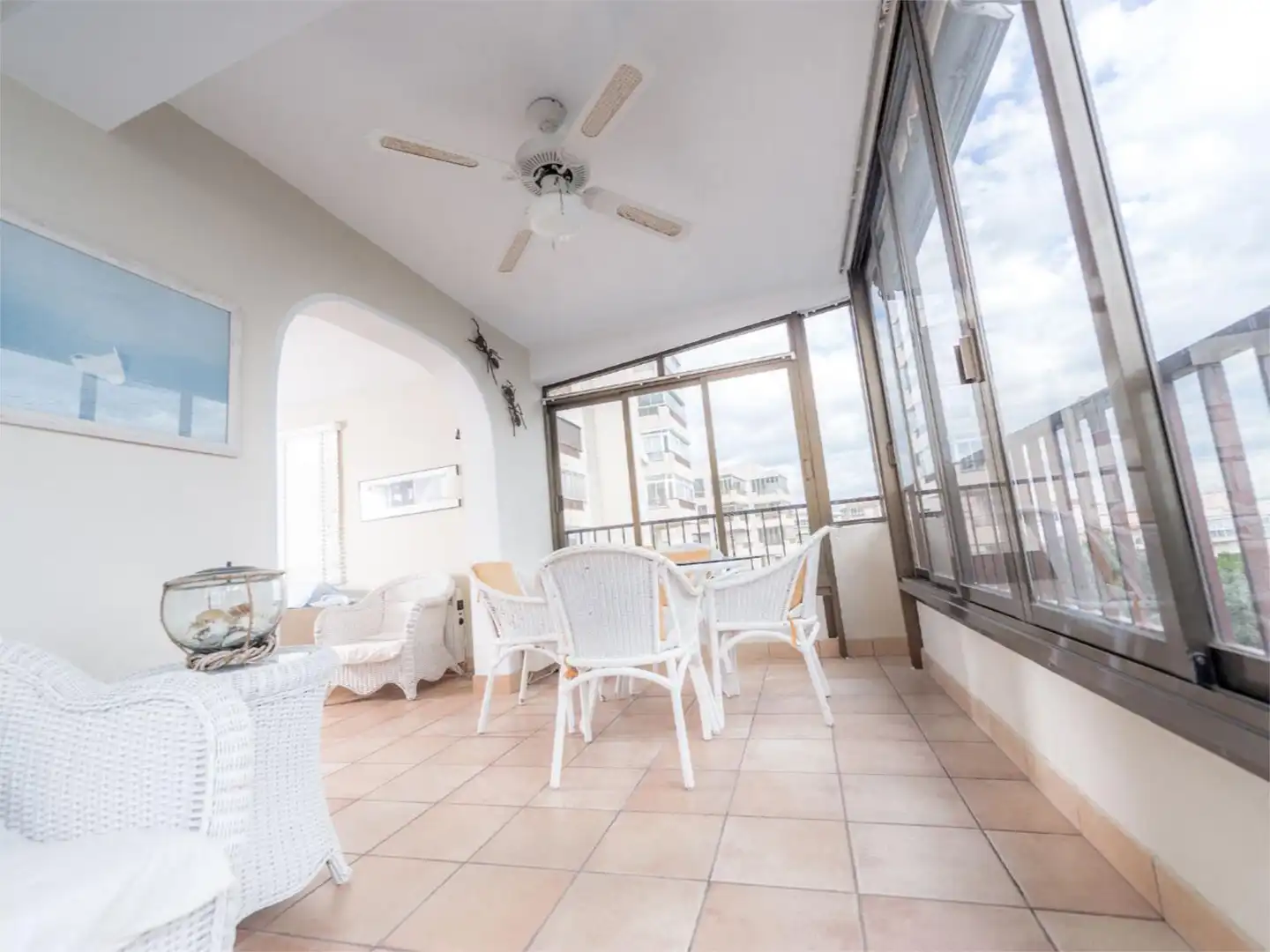 Terraza de Apartamento de alquiler en Benicasim / Benicàssim con Calefacción, Jardín privado y Terraza