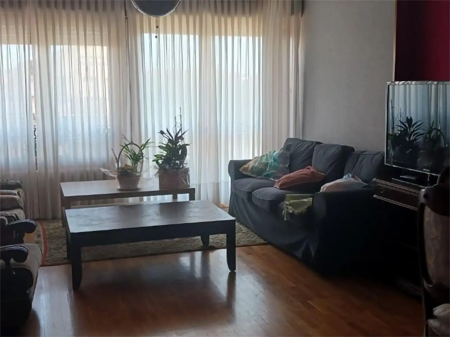 Sala de estar de Piso para compartir en Soria Capital  con Calefacción, Parquet y Amueblado