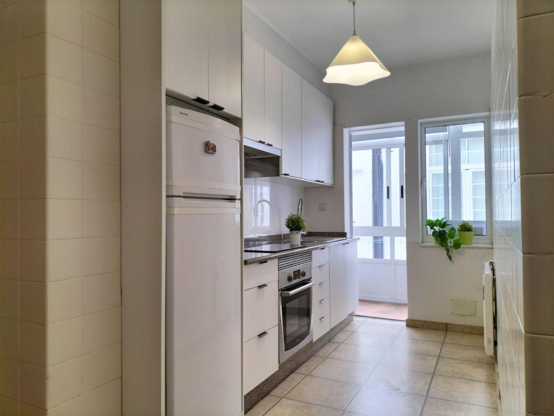 Kitchen of Flat to rent in Santiago de Compostela   with Heating, Parquet flooring and Terrace