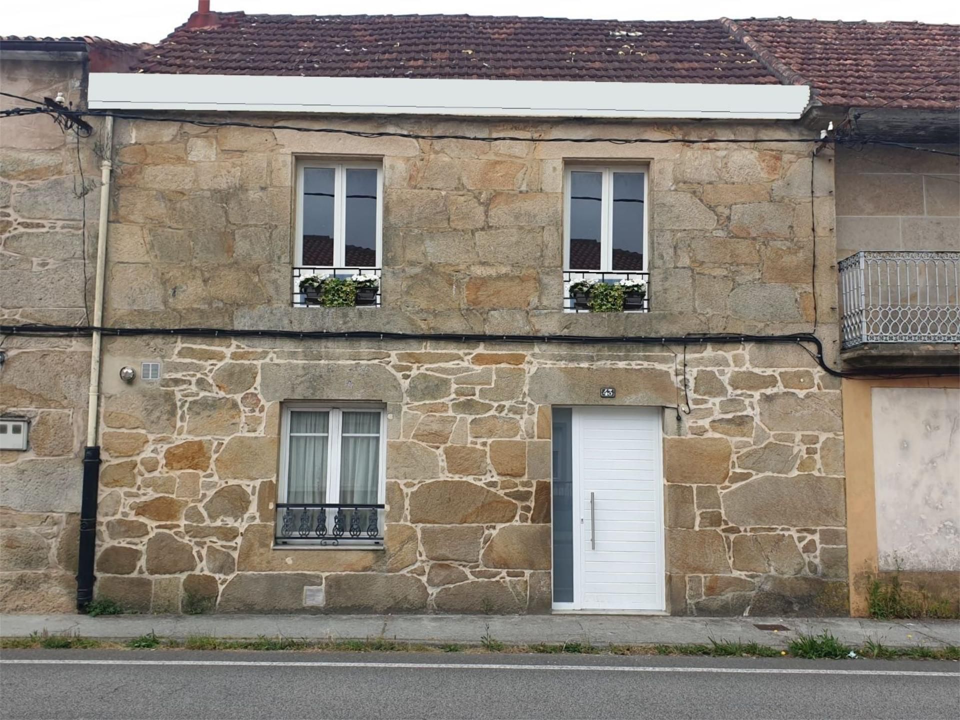 Exterior view of Single-family semi-detached for sale in Muros  with Parquet flooring, Terrace and Storage room