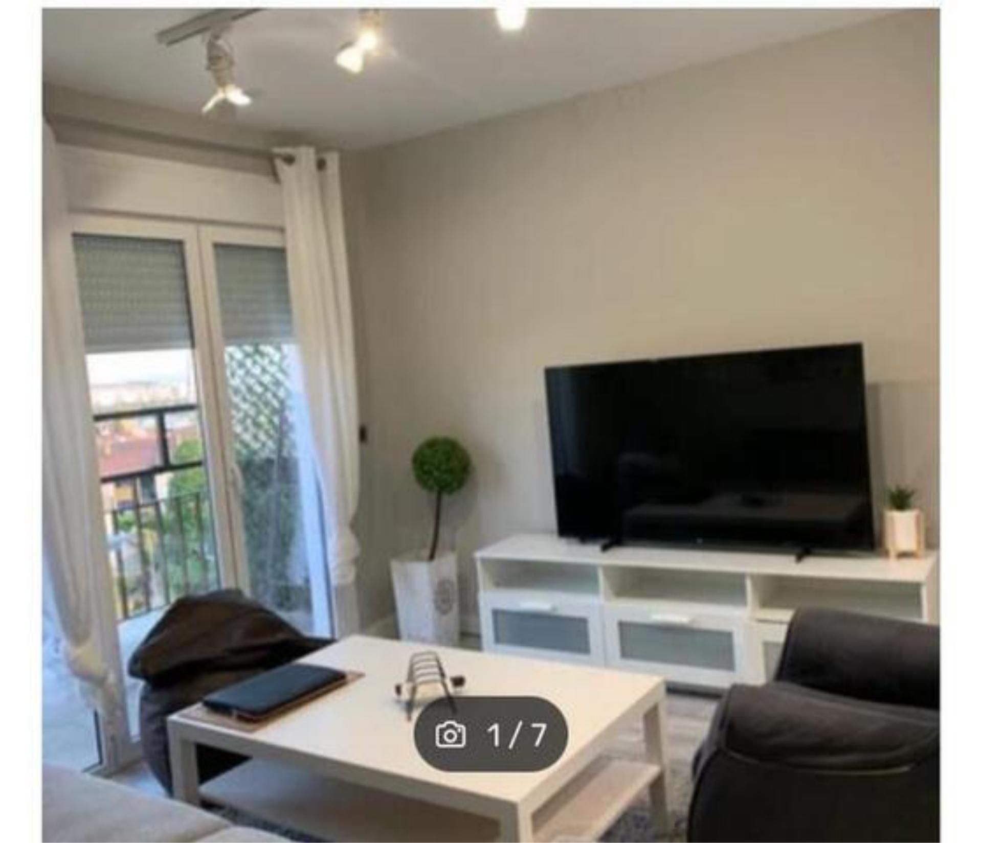 Sala de estar de Piso para compartir en Badajoz Capital con Terraza y Amueblado
