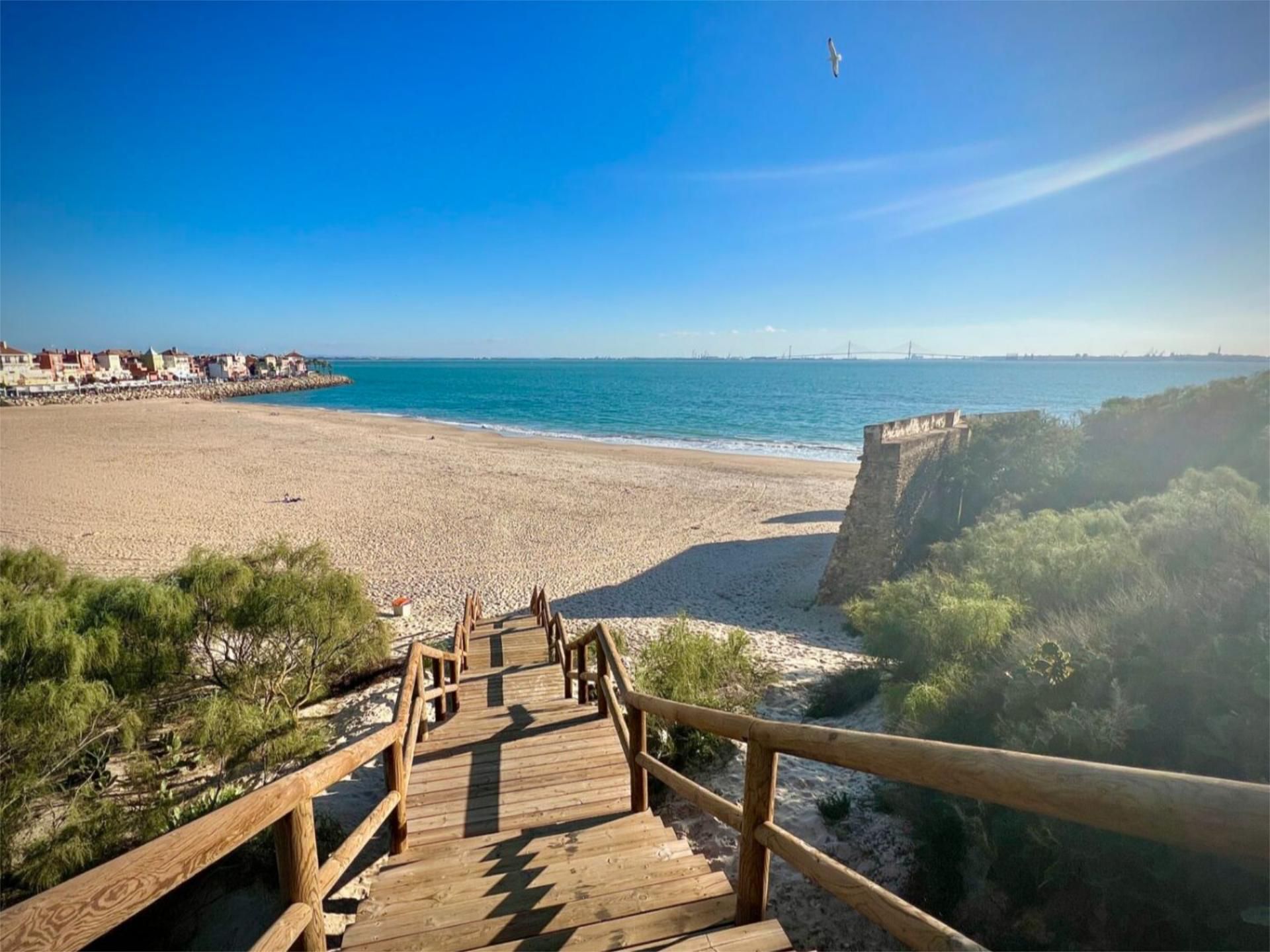 Vista exterior de Piso de alquiler en El Puerto de Santa María con Terraza y Amueblado