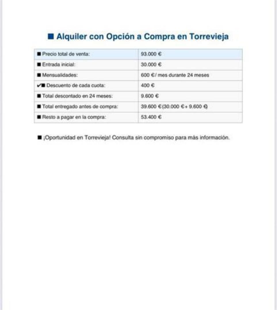 Estudio en venta en Avenida Habaneras - Curva de Palangre Estudio en venta en Torrevieja con Terraza y Piscina