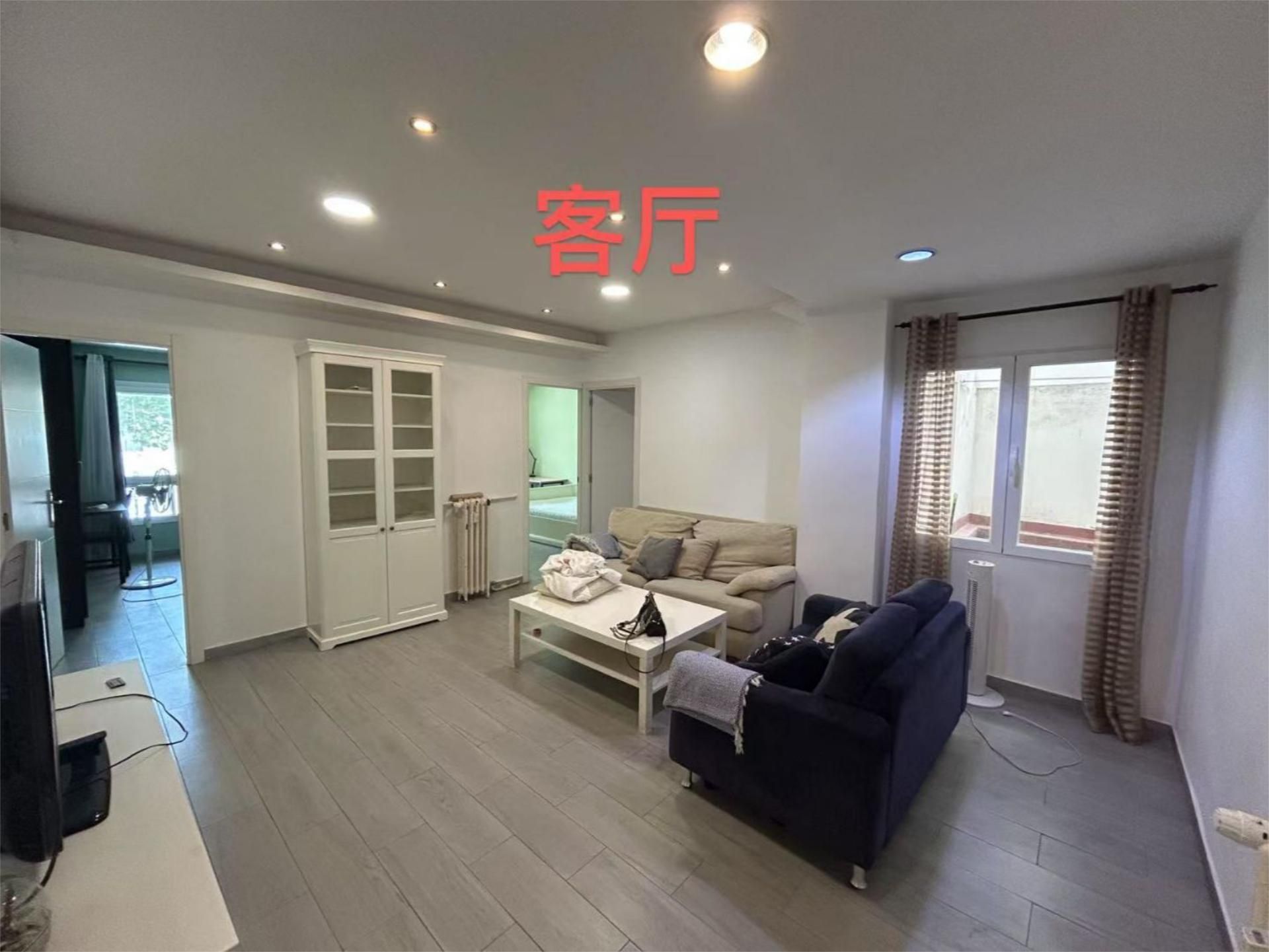 Living room of Flat to share in  Madrid Capital  with Air Conditioner, Heating and Parquet flooring
