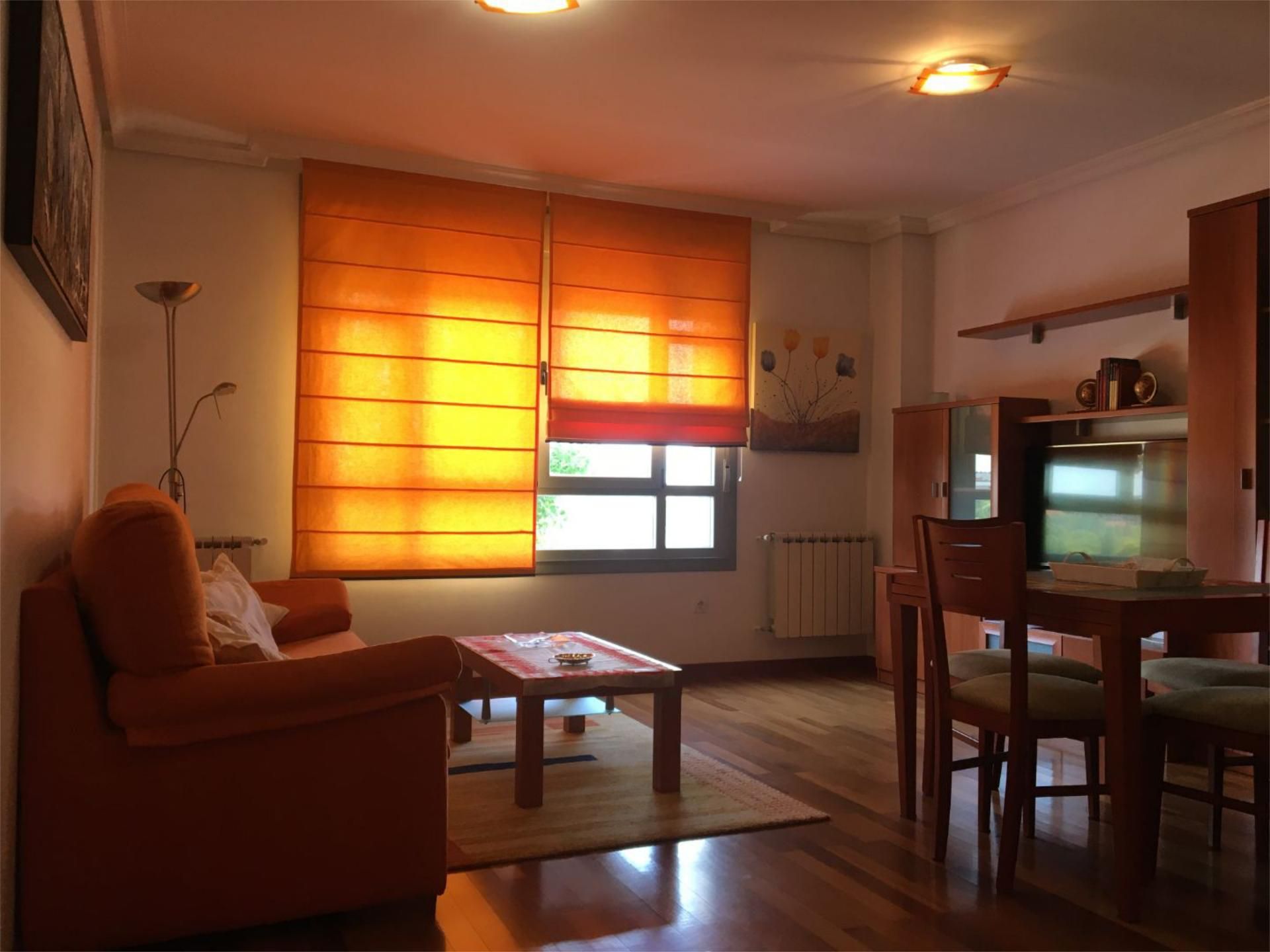 Sala d'estar de Pis de lloguer en Ponferrada amb Calefacció, Parquet i Terrassa