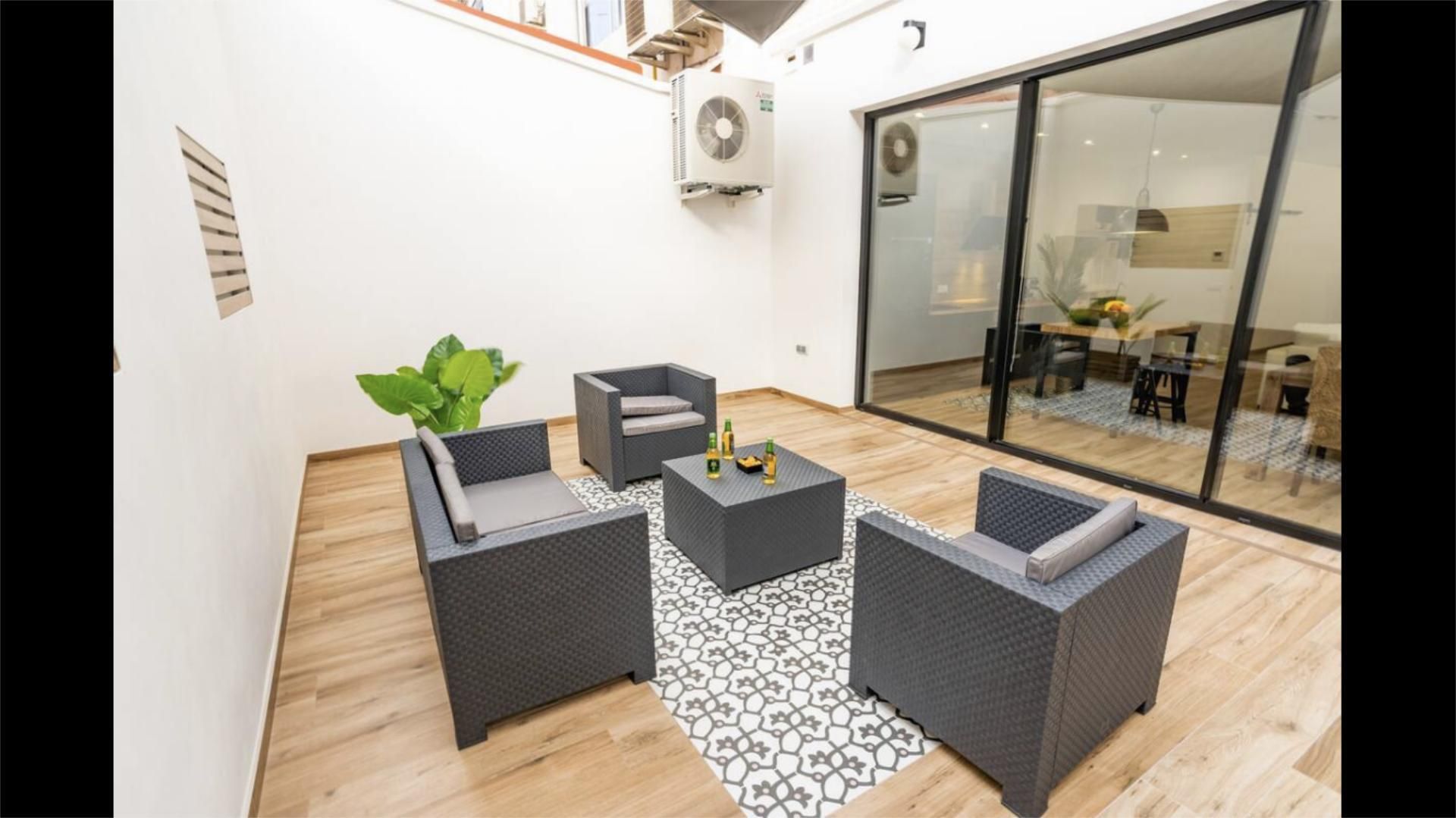 Terrace of Flat to rent in  Valencia Capital  with Air Conditioner, Heating and Parquet flooring