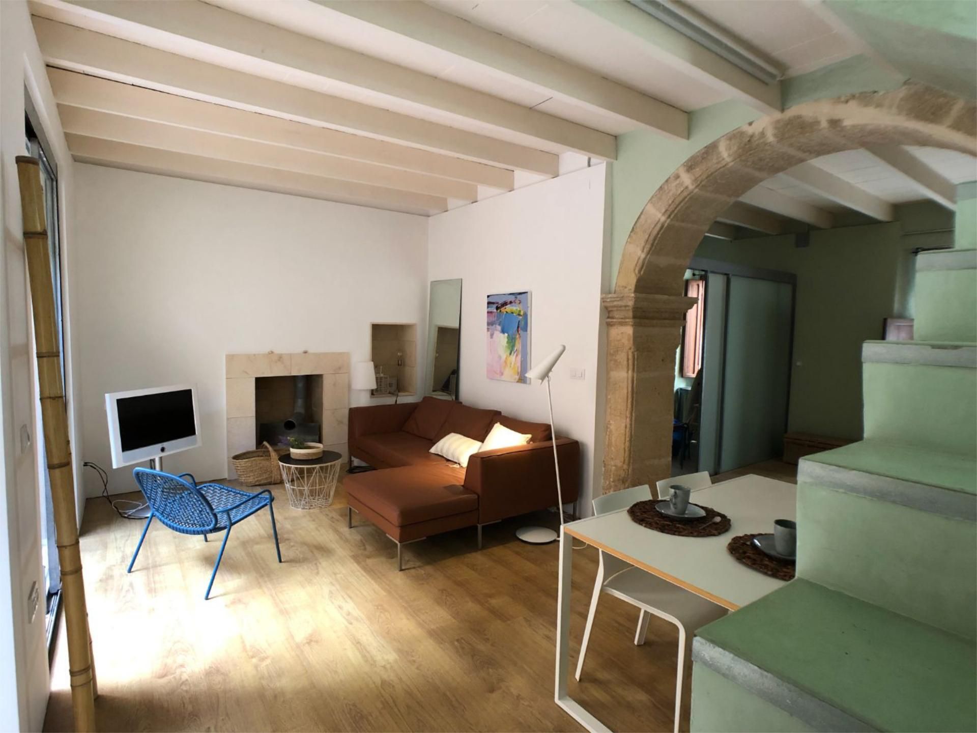 Sala d'estar de Casa adosada de lloguer en Jávea / Xàbia amb Aire condicionat, Calefacció i Parquet