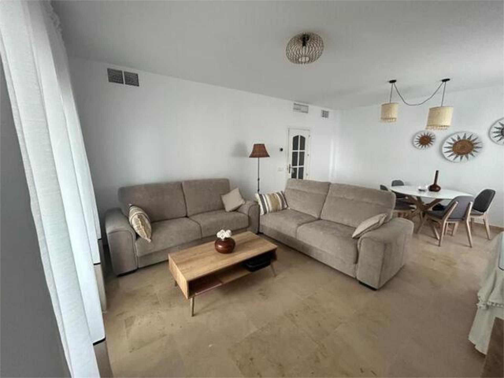 Living room of Flat to rent in Manilva  with Heating, Private garden and Terrace