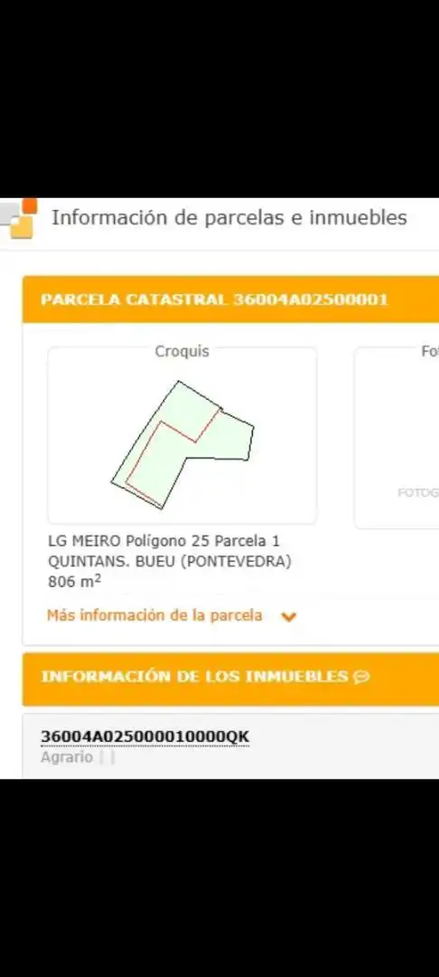 Finca rústica en venta en Bueu
