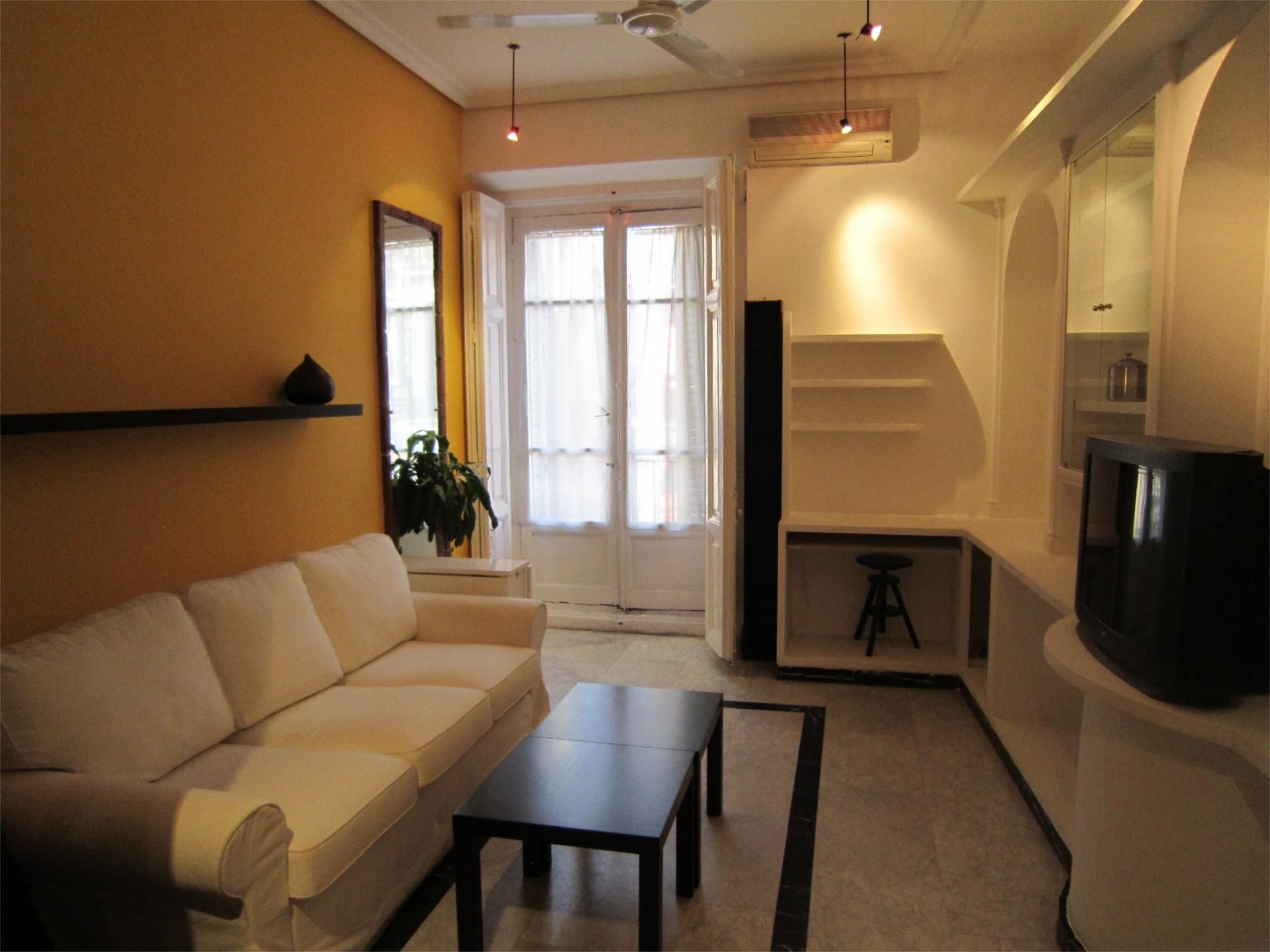 Living room of Flat to rent in  Madrid Capital  with Balcony