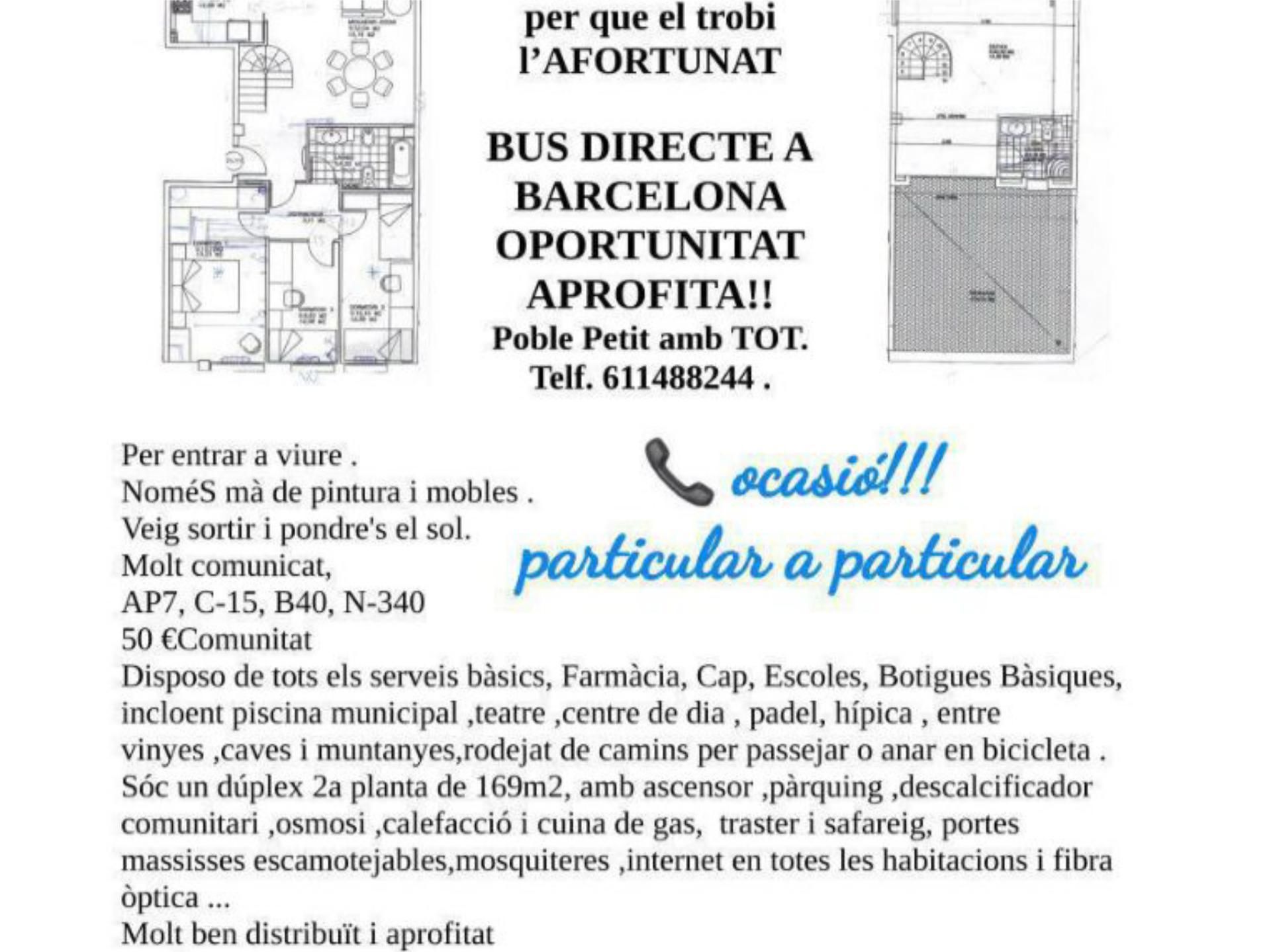 Vista exterior de Dúplex en venda en Vilafranca del Penedès amb Terrassa i Balcó