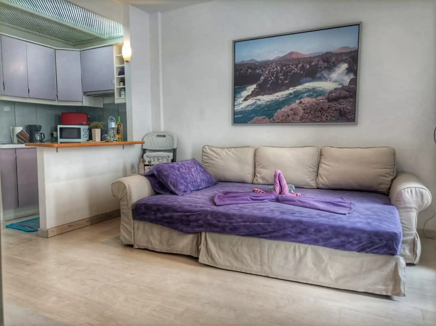 Schlafzimmer von Wohnung zur Miete in Adeje mit Parkett, Schwimmbad und Möbliert