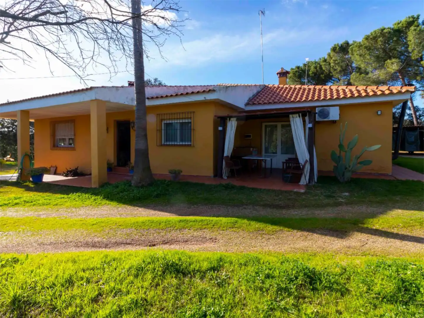 Casa o xalet en venda a Carretera de Sevilla, 9, Carretera de Sevilla - Los Montitos Vista exterior de Casa o xalet en venda en Badajoz amb Aire condicionat, Calefacció i Jardí privat