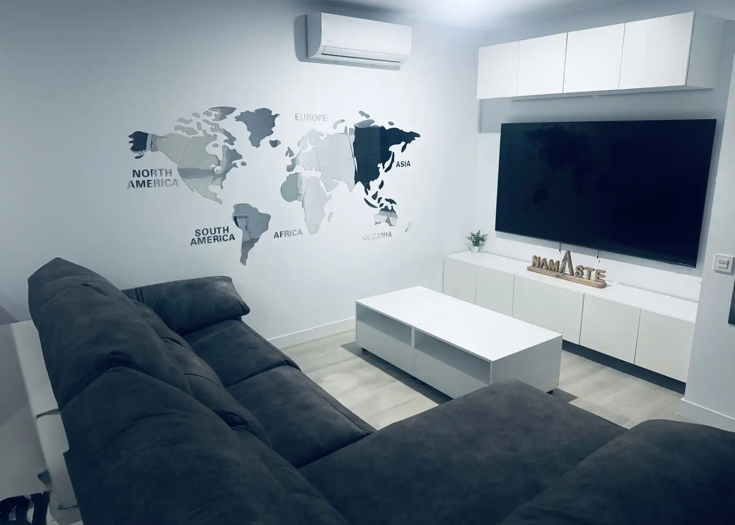 Flat for rent in Calle Alcalde Paco Gonzalez, 33, Arguineguín Living room of Flat for rent in Mogán with Air Conditioner, Private garden and Terrace