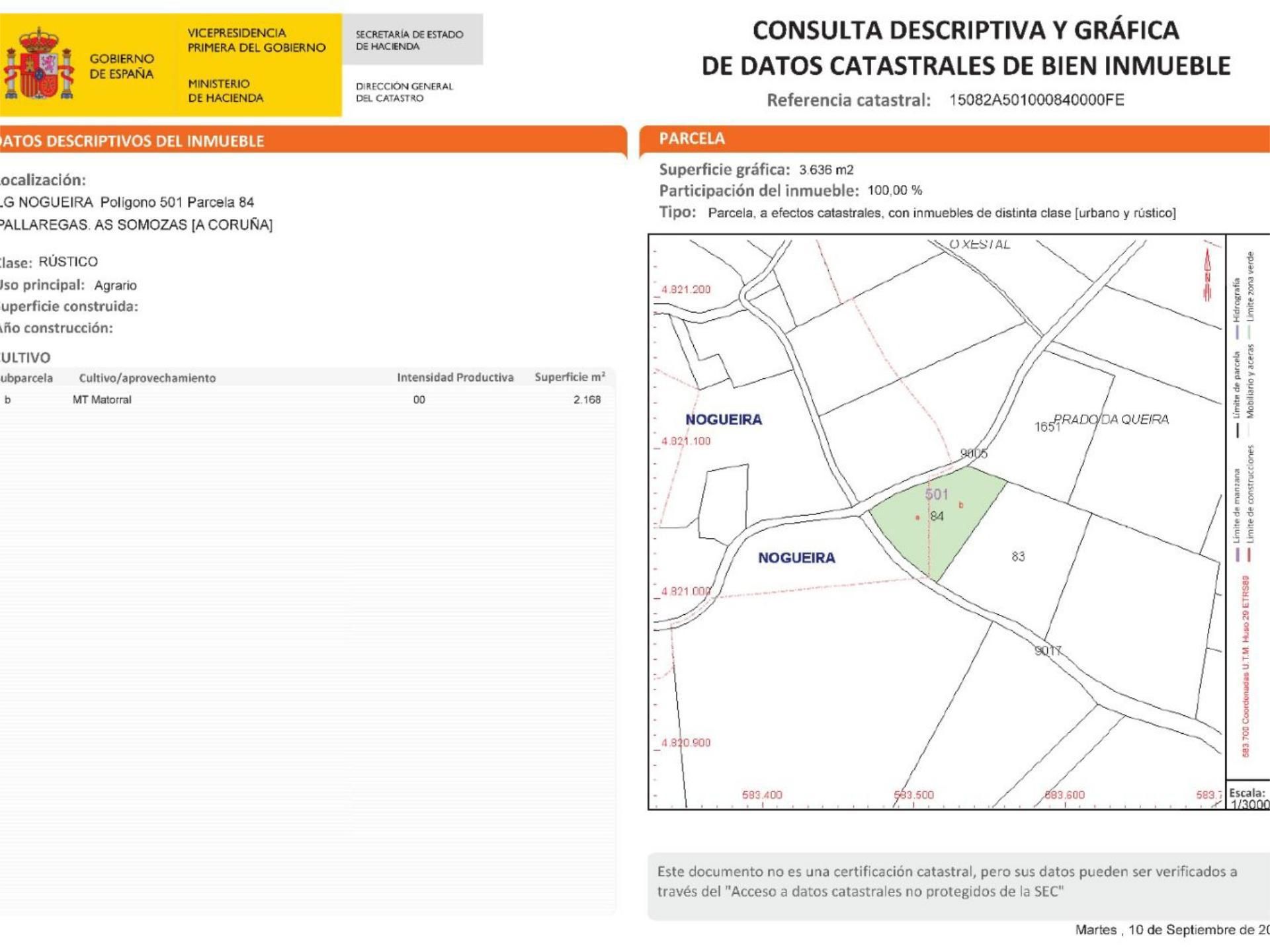 Finca rústica en venta en As Somozas 