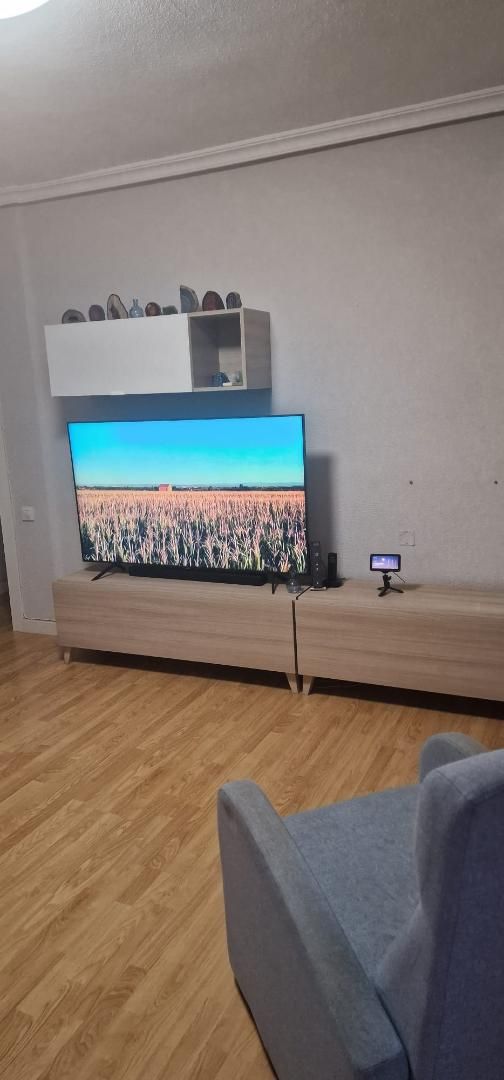 Living room of Flat to share in  Murcia Capital  with Air Conditioner, Parquet flooring and Furnished