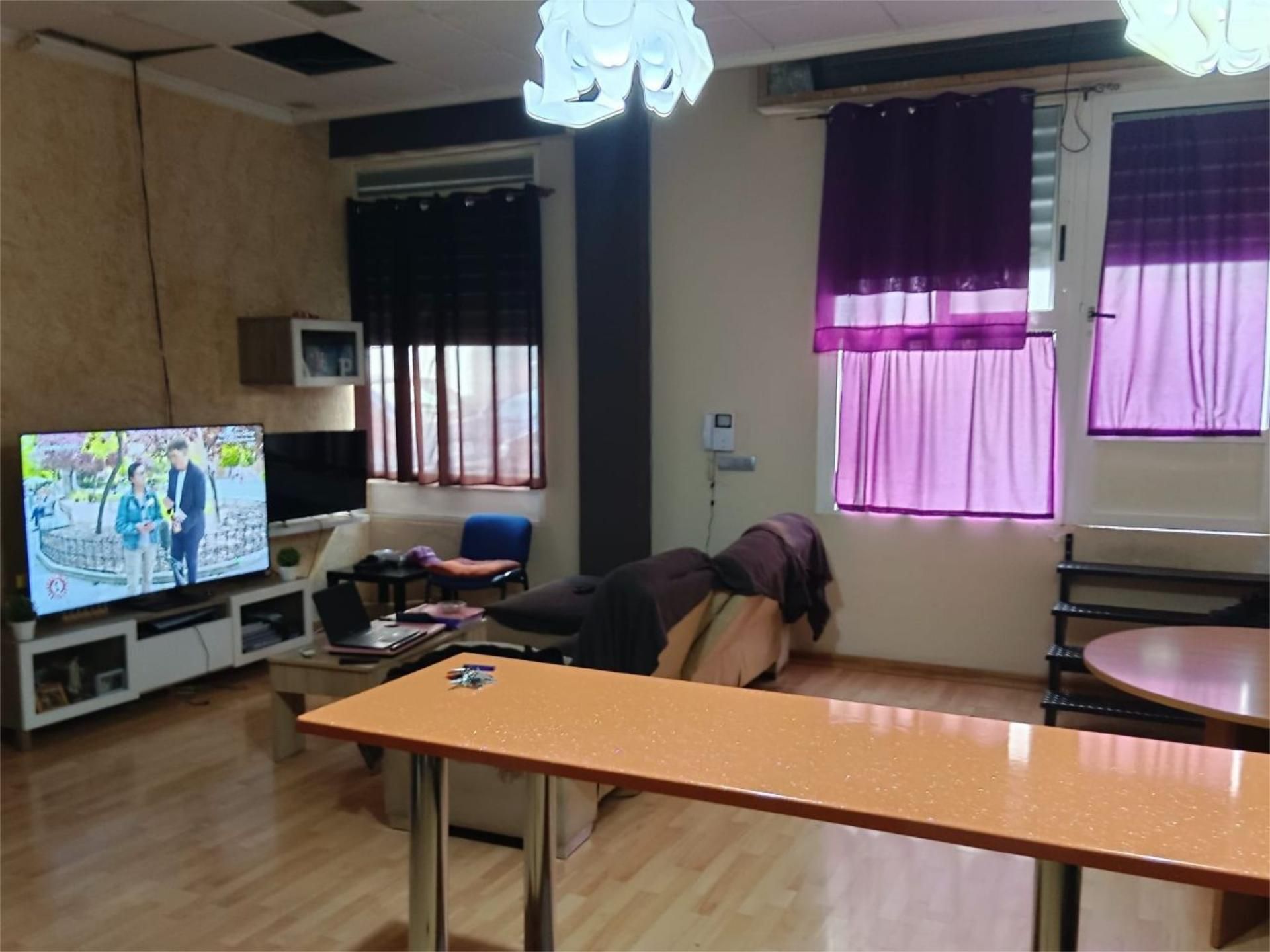 Living room of Planta baja for sale in Aspe  with Air Conditioner, Parquet flooring and Furnished