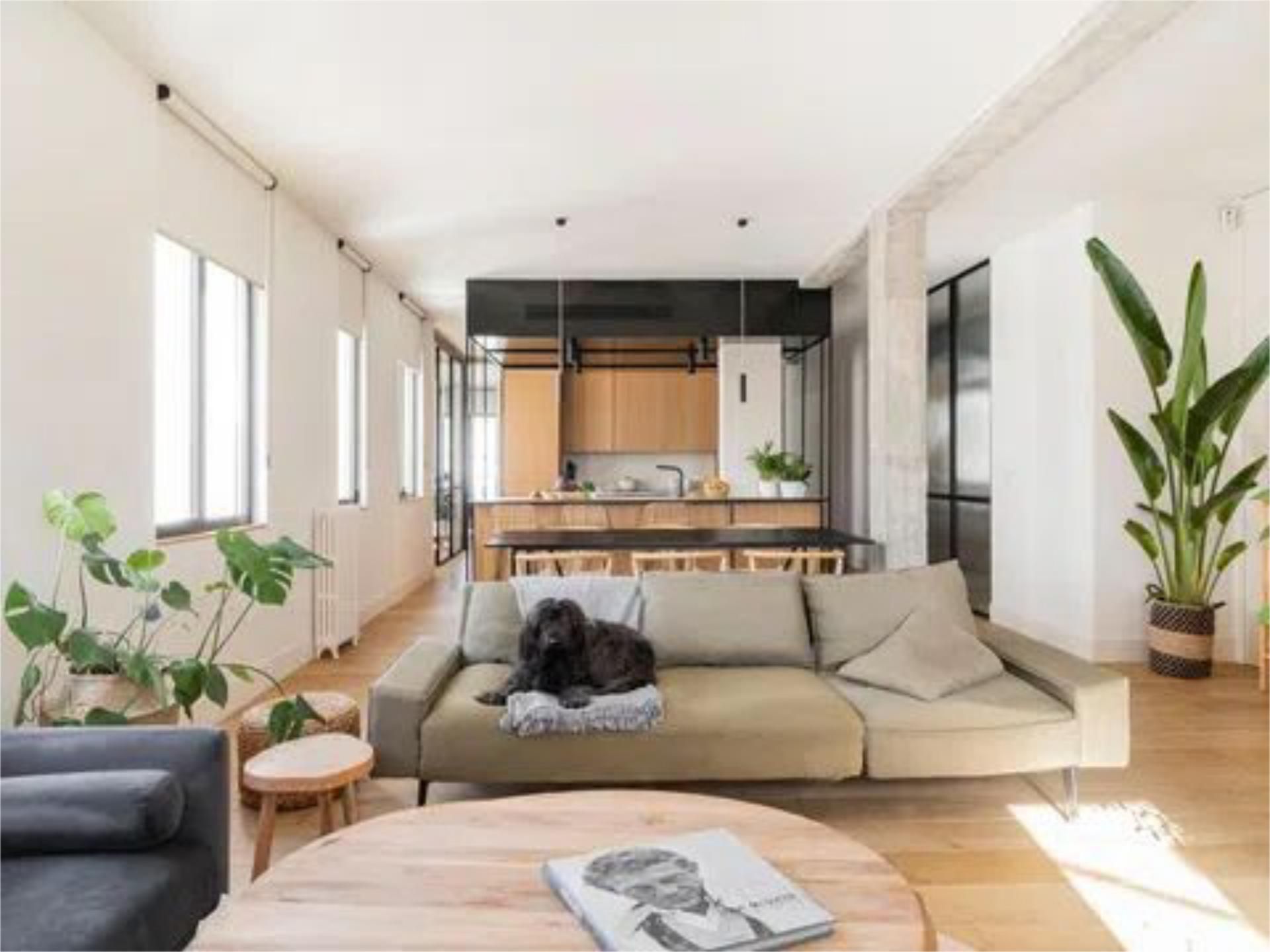 Sala de estar de Piso de alquiler en  Madrid Capital con Aire acondicionado, Calefacción y Parquet