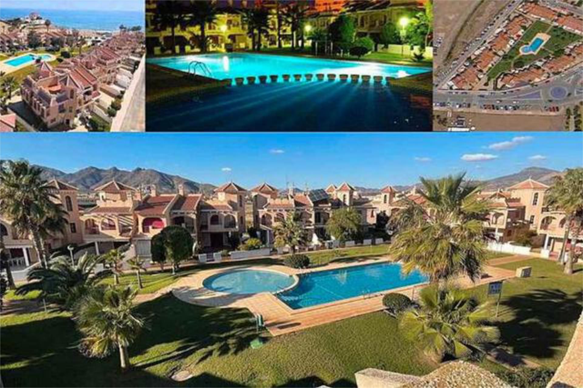Vista exterior de Casa o xalet de lloguer en Mazarrón amb Jardí privat, Terrassa i Piscina