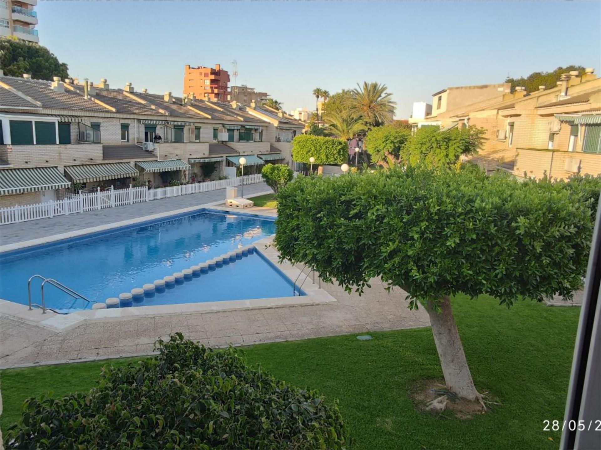 Jardí de Apartament de lloguer en Alicante / Alacant amb Aire condicionat, Terrassa i Piscina