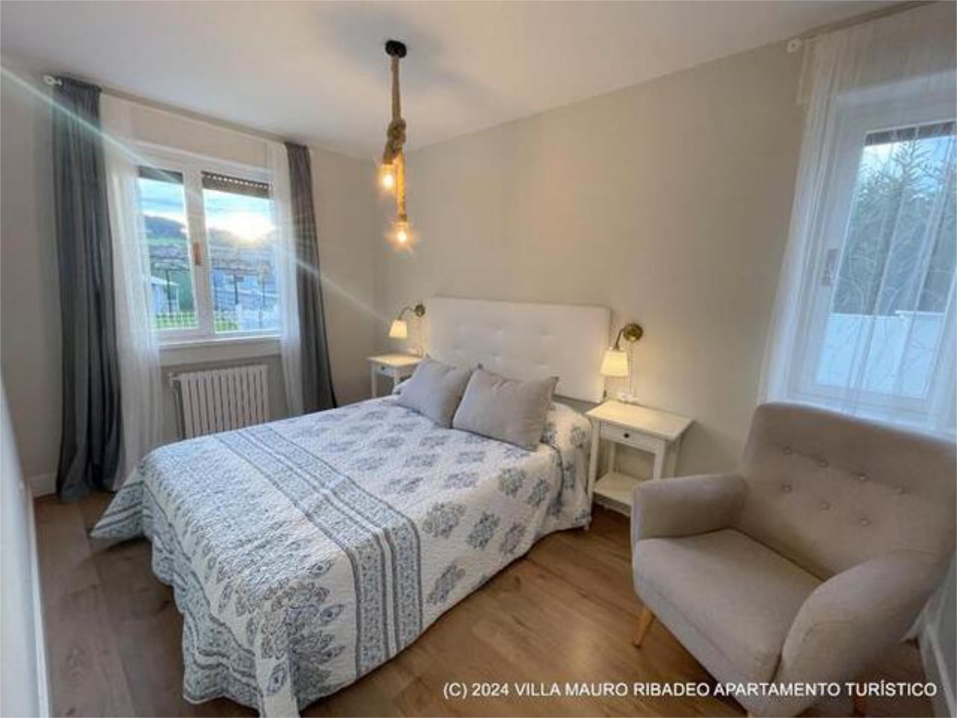 Bedroom of Apartment to rent in Ribadeo  with Heating, Terrace and Furnished