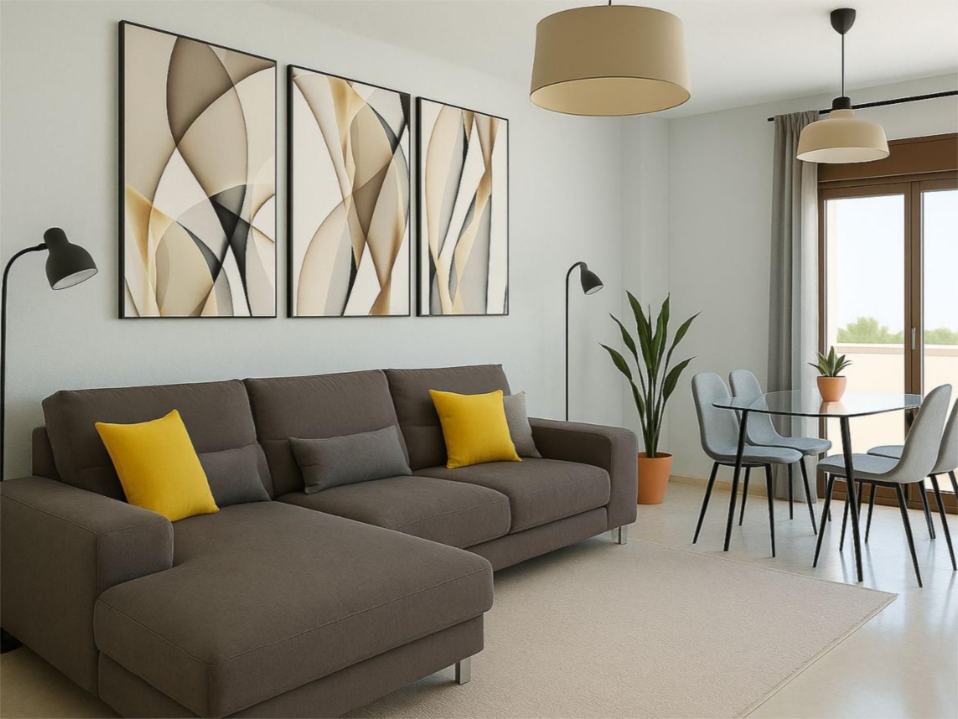 Living room of Flat to rent in Alcàsser  with Furnished, Community parking and Balcony