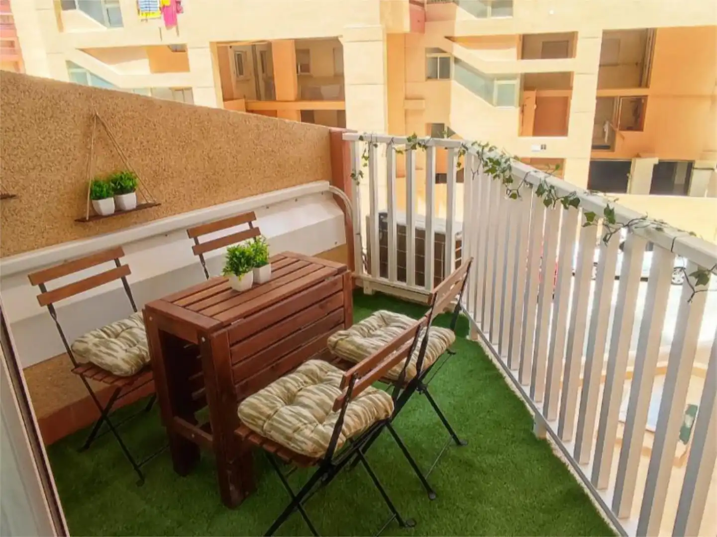 Wohnungen zur Miete in Playa de las Gaviotas - El Pedrucho Terrasse von Wohnungen zur Miete in La Manga del Mar Menor mit Klimaanlage, Heizung und Terrasse