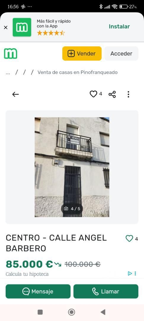 Exterior view of Flat for sale in Pinofranqueado  with Heating, Private garden and Terrace