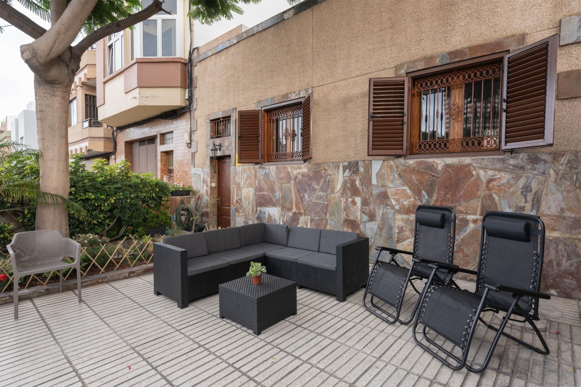 Terrassa de Casa adosada per a compartir en Las Palmas de Gran Canaria amb Parquet, Terrassa i Moblat