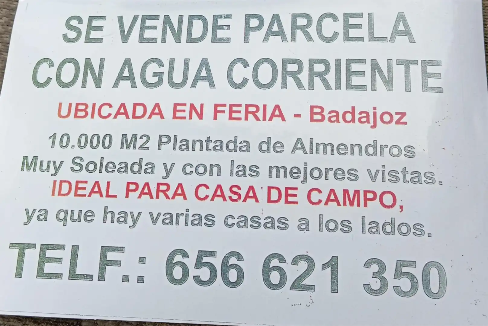 Parking de Terreno en venta en Feria