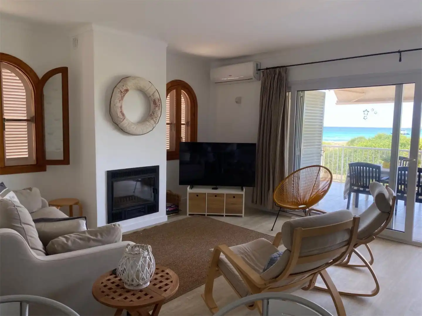 Flat for rent in Carrer el Castell d'en Catoi, 7, Sa Ràpita - Ses Covetes Living room of Flat for rent in Campos with Air Conditioner, Heating and Private garden