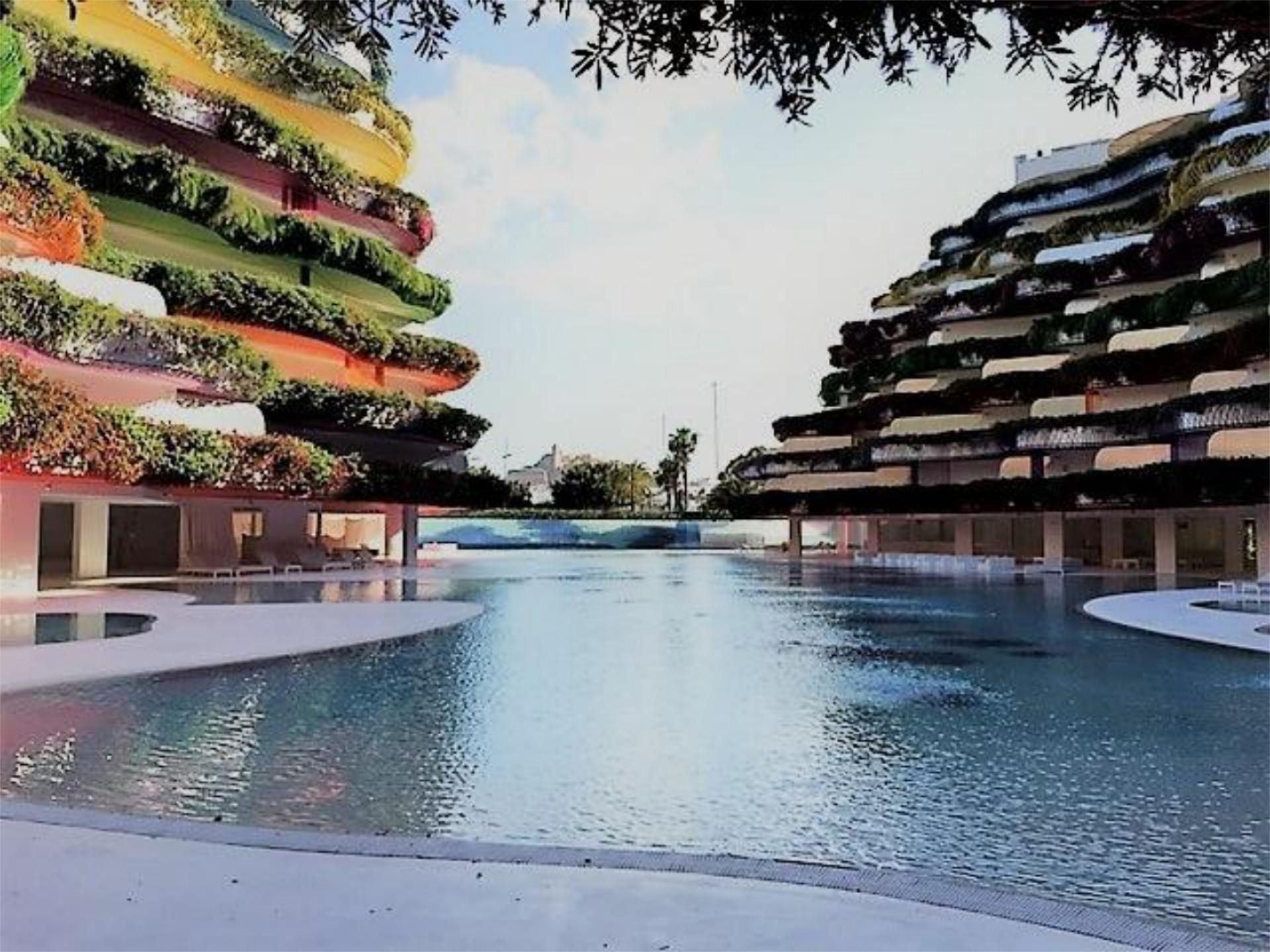 Swimming pool of Flat to rent in Eivissa  with Air Conditioner, Terrace and Swimming Pool