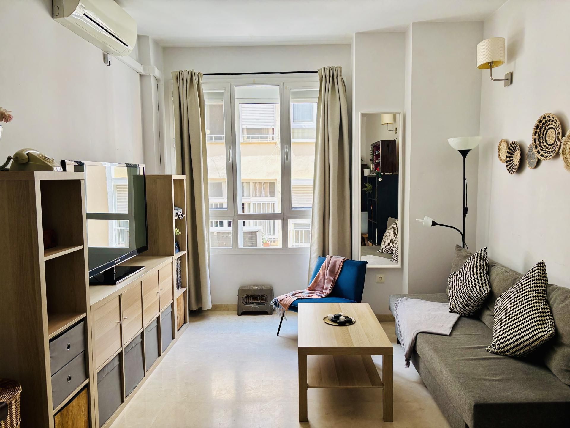 Living room of Flat for sale in Málaga Capital  with Air Conditioner