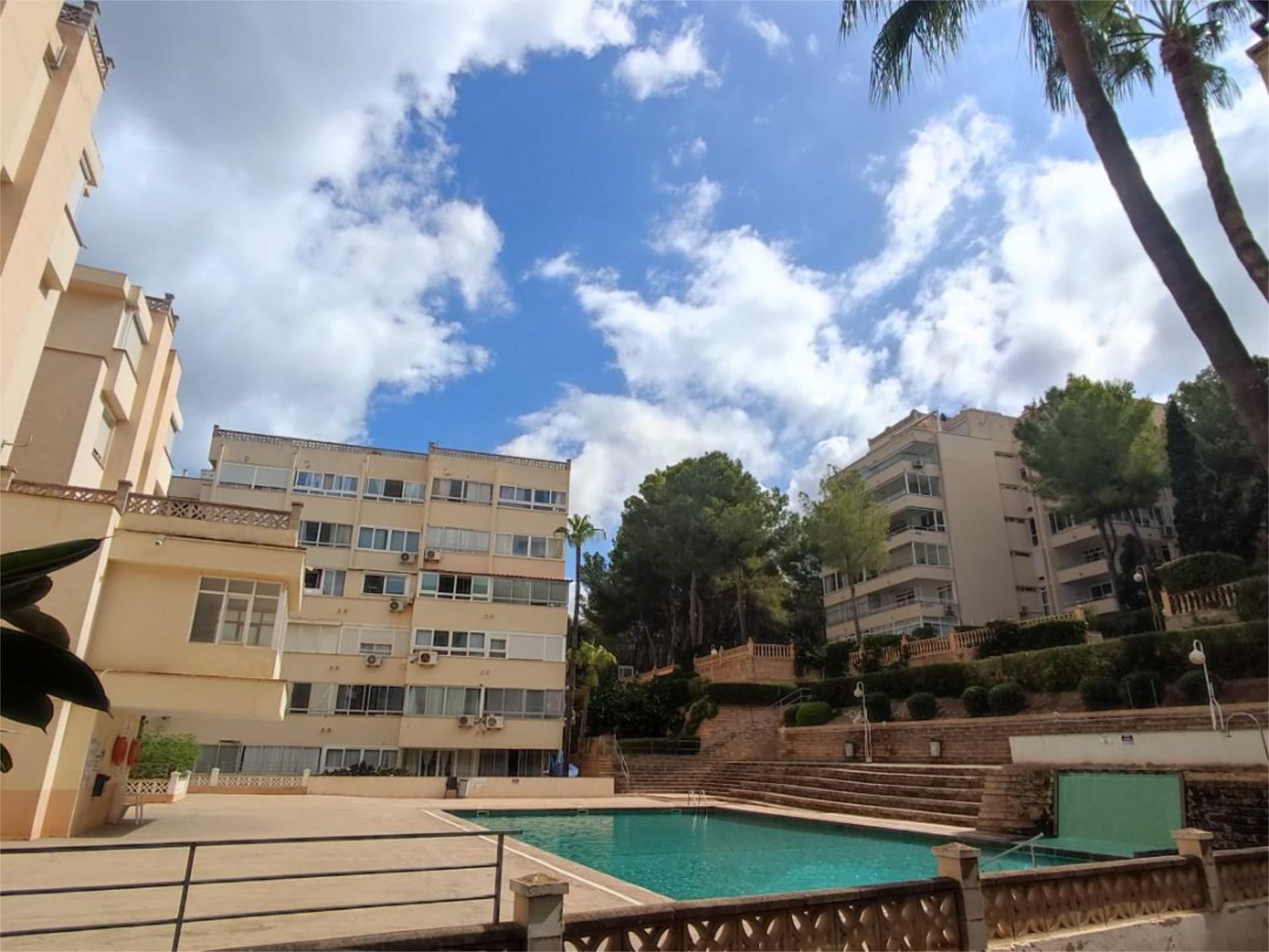 Exterior view of Flat for sale in Calvià  with Air Conditioner, Private garden and Swimming Pool