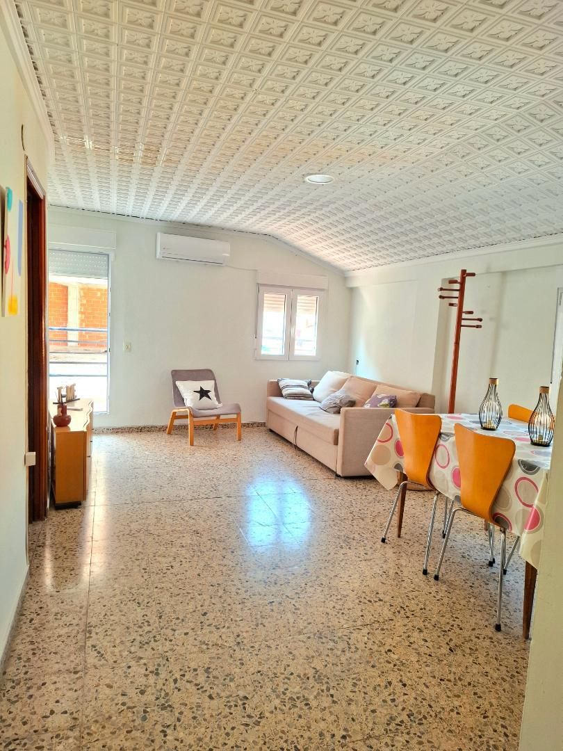 Living room of Attic for sale in Jalance  with Air Conditioner, Terrace and Furnished